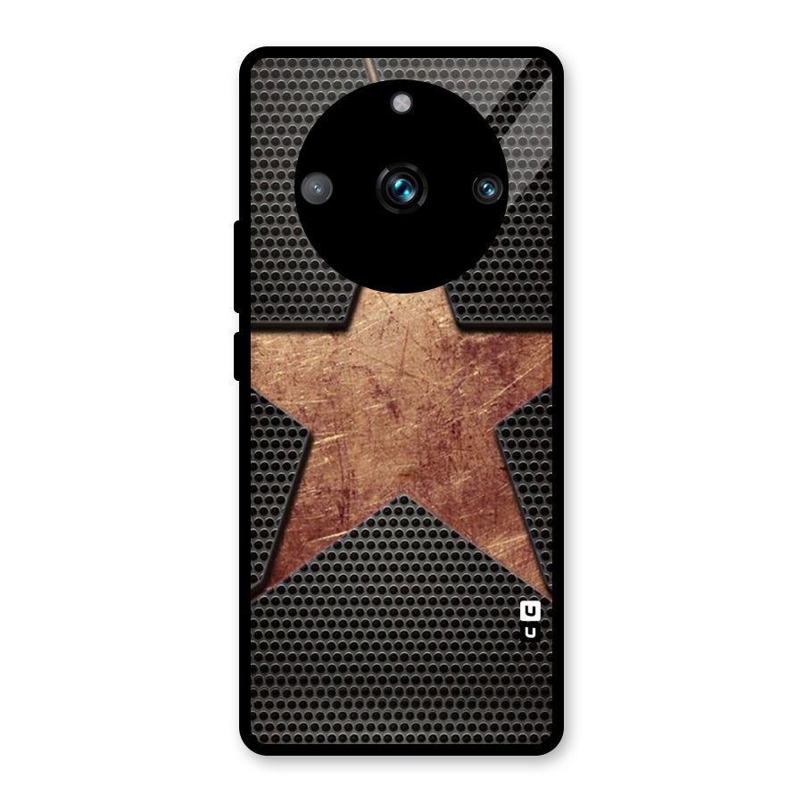 Rugged Gold Star Glass Back Case for Realme Narzo 60 Pro