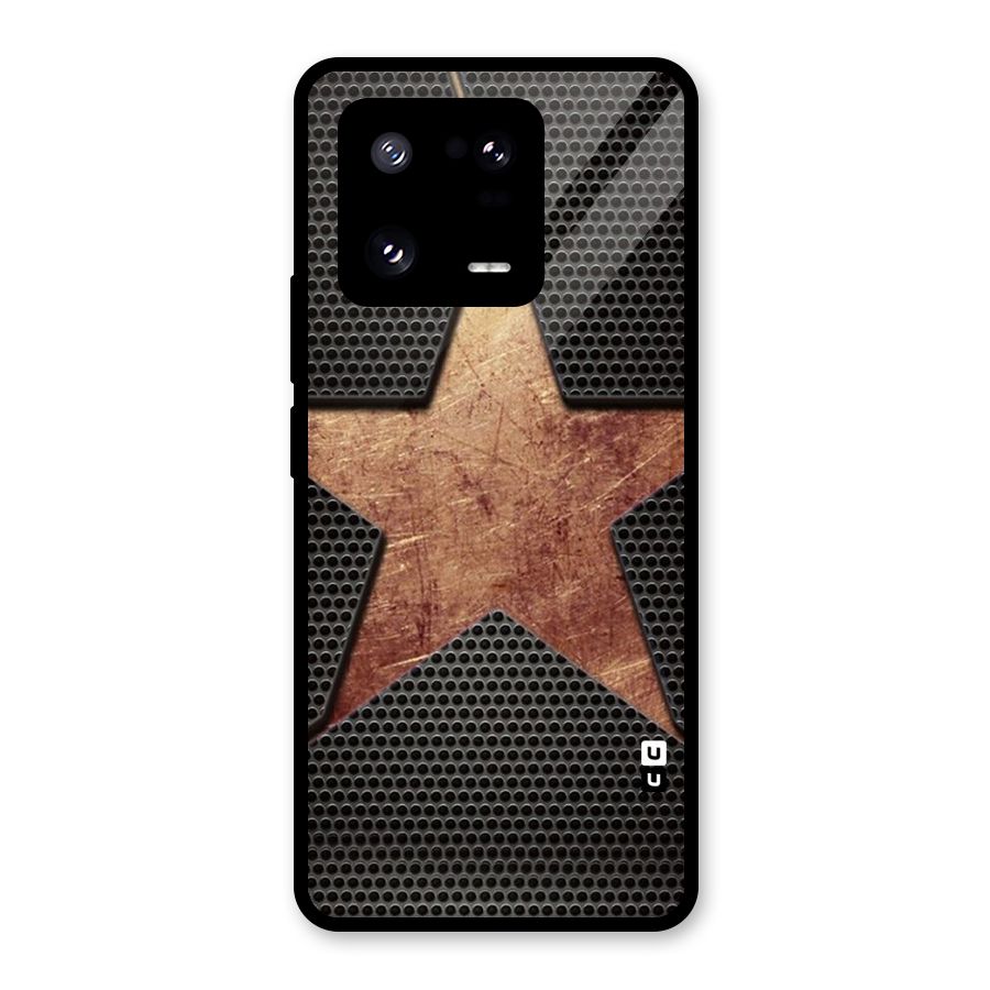 Rugged Gold Star Glass Back Case for Xiaomi 13 Pro