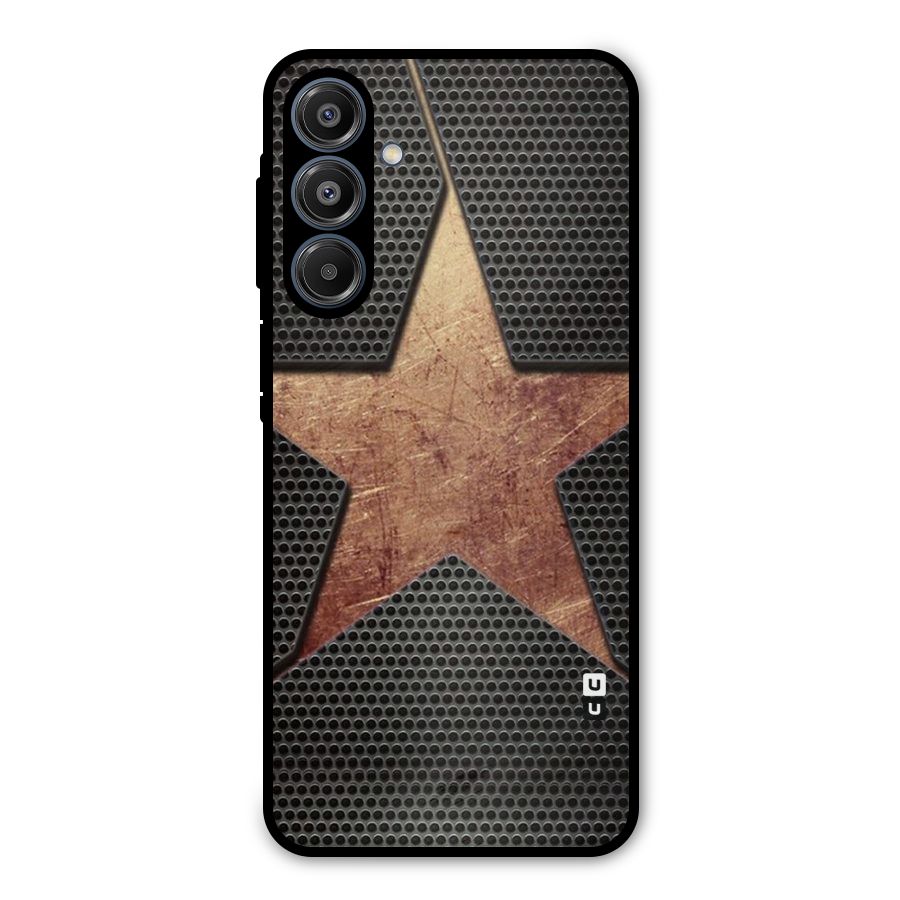 Rugged Gold Star Metal Back Case for Galaxy A16 5G