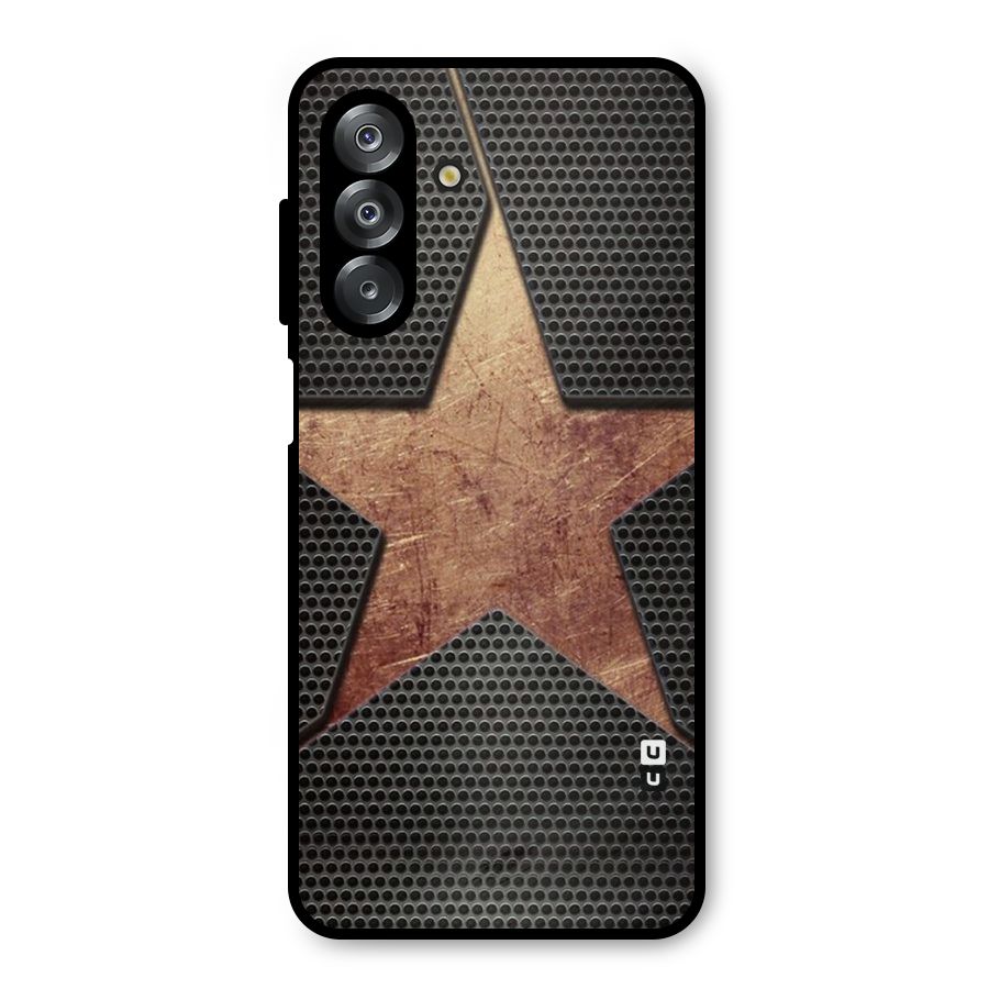Rugged Gold Star Metal Back Case for Galaxy A26