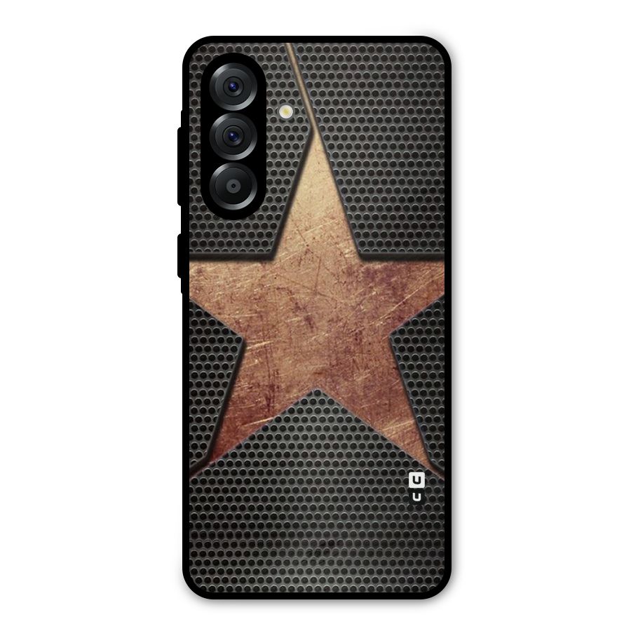 Rugged Gold Star Metal Back Case for Galaxy A56