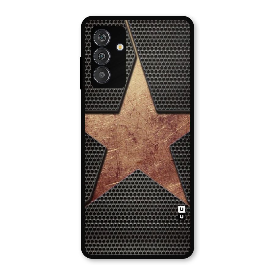 Rugged Gold Star Metal Back Case for Galaxy F13