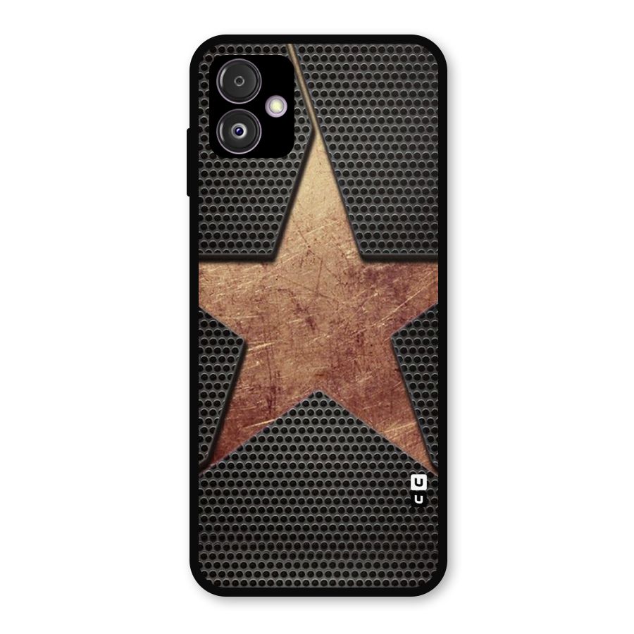 Rugged Gold Star Metal Back Case for Galaxy F14