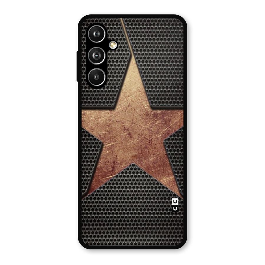 Rugged Gold Star Metal Back Case for Galaxy F54