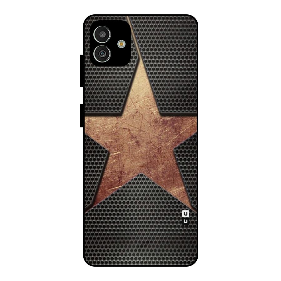 Rugged Gold Star Metal Back Case for Galaxy M13 5G