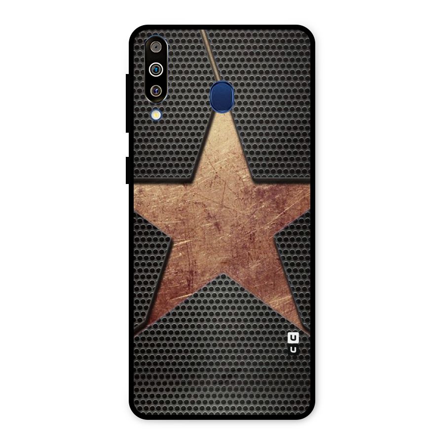 Rugged Gold Star Metal Back Case for Galaxy M30