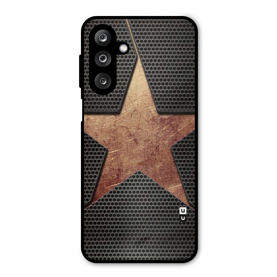 Rugged Gold Star Metal Back Case for Galaxy M36
