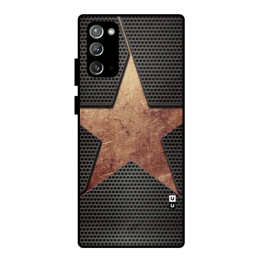 Rugged Gold Star Metal Back Case for Galaxy Note 20