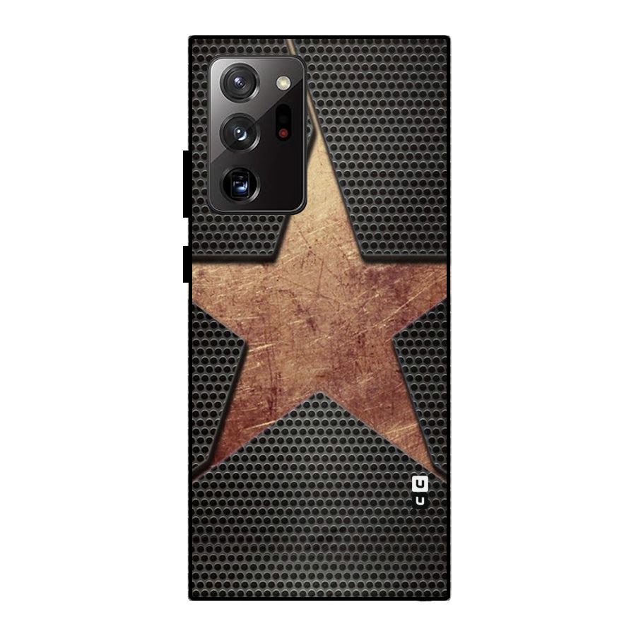 Rugged Gold Star Metal Back Case for Galaxy Note 20 Ultra