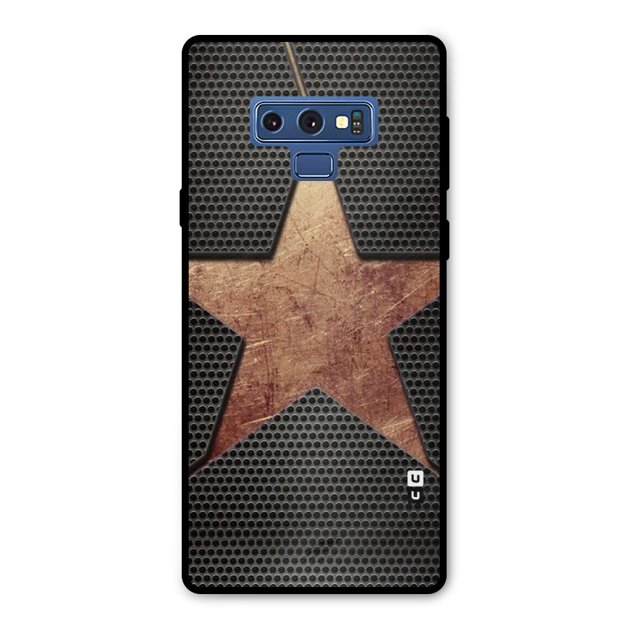 Rugged Gold Star Metal Back Case for Galaxy Note 9