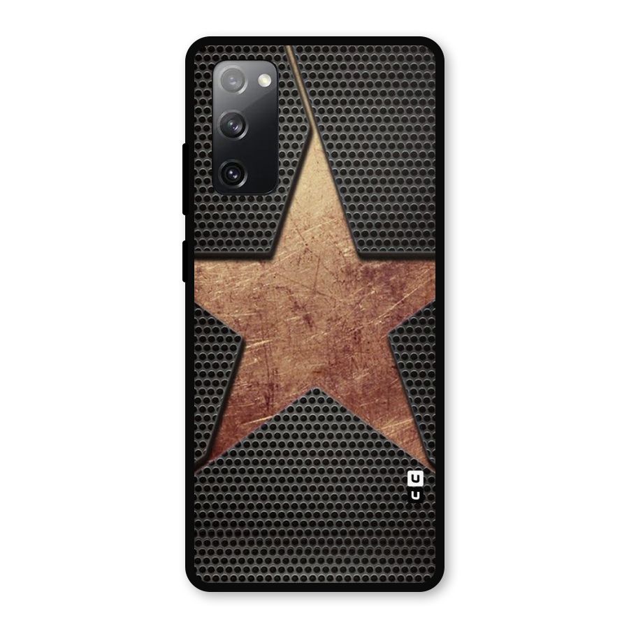 Rugged Gold Star Metal Back Case for Galaxy S20 FE 5G