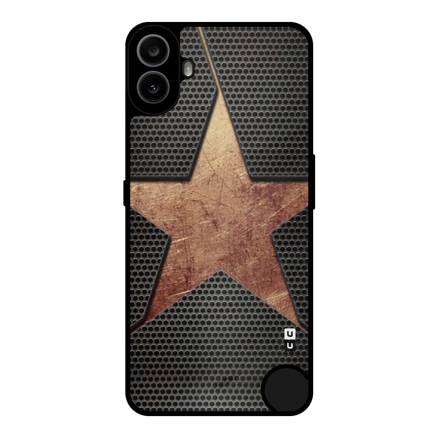 Rugged Gold Star Metal Back Case for Nothing CMF Phone 1