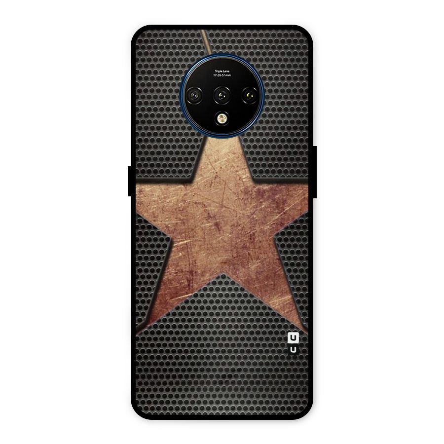 Rugged Gold Star Metal Back Case for OnePlus 7T