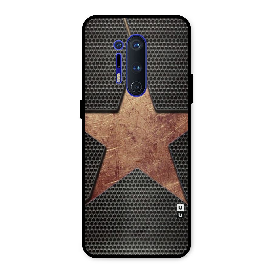 Rugged Gold Star Metal Back Case for OnePlus 8 Pro