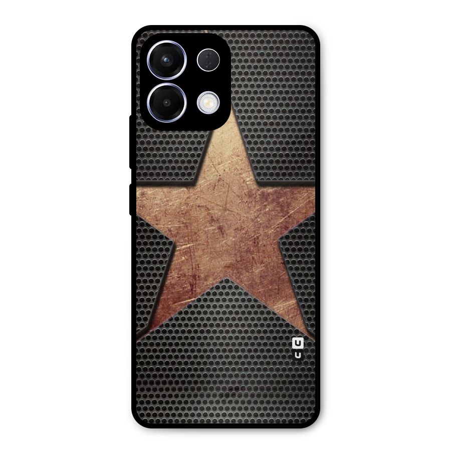 Rugged Gold Star Metal Back Case for Oppo K13