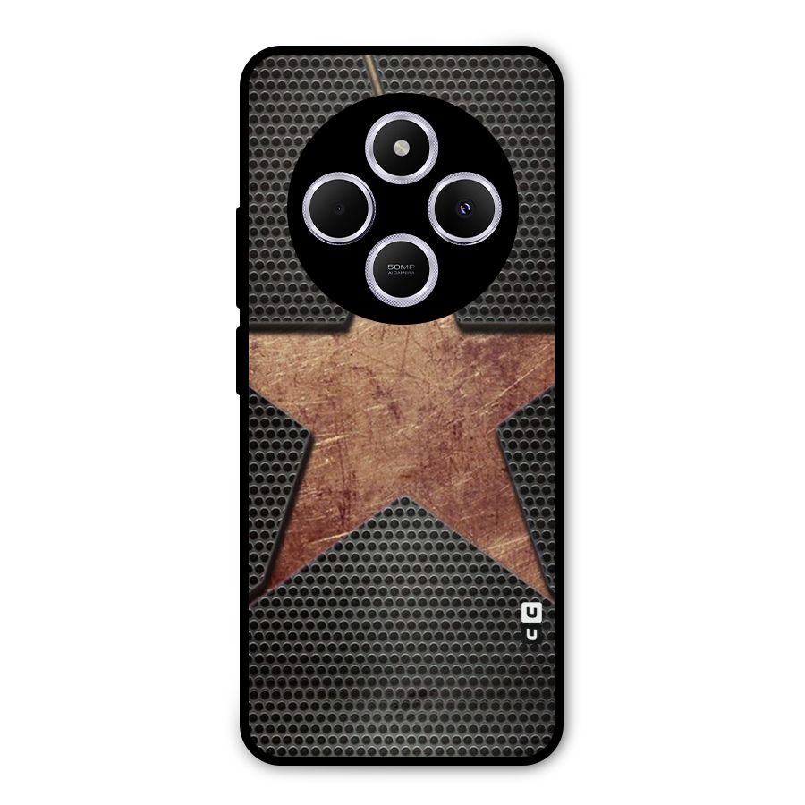 Rugged Gold Star Metal Back Case for Poco M7