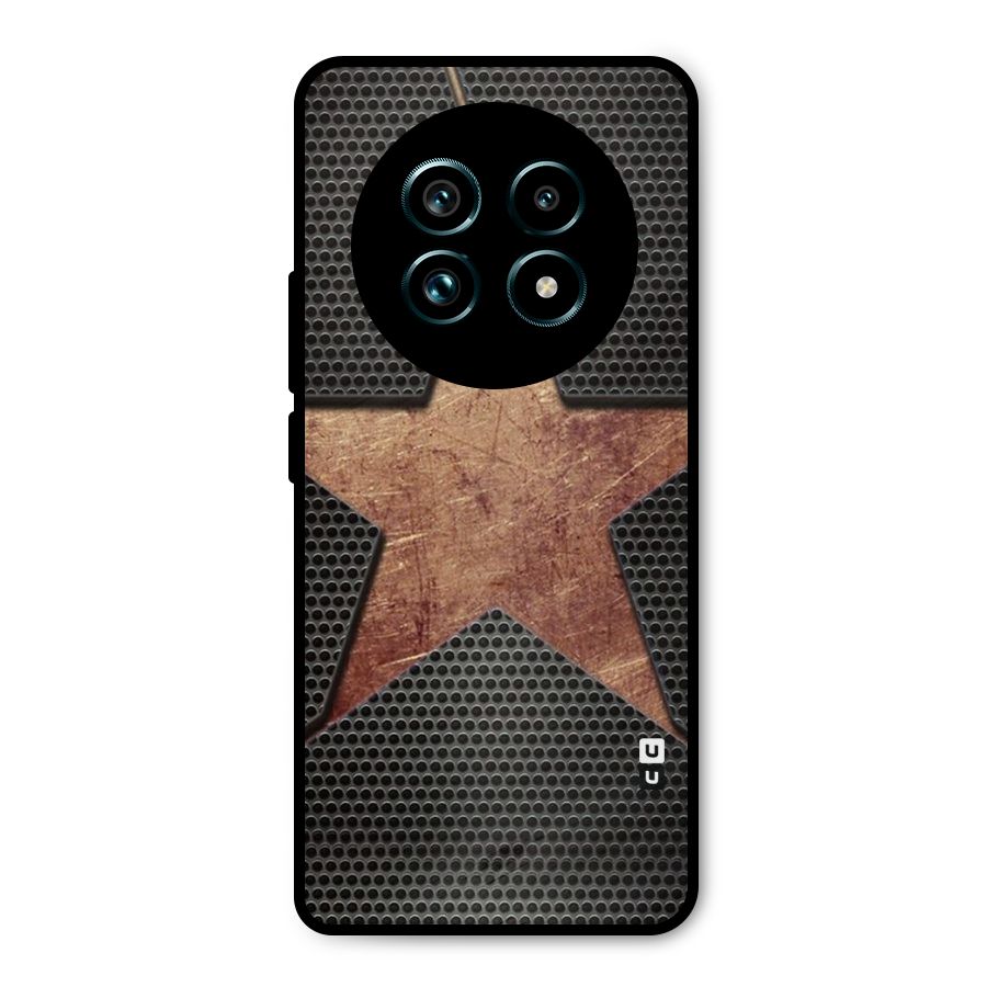 Rugged Gold Star Metal Back Case for Realme 13 Pro Plus