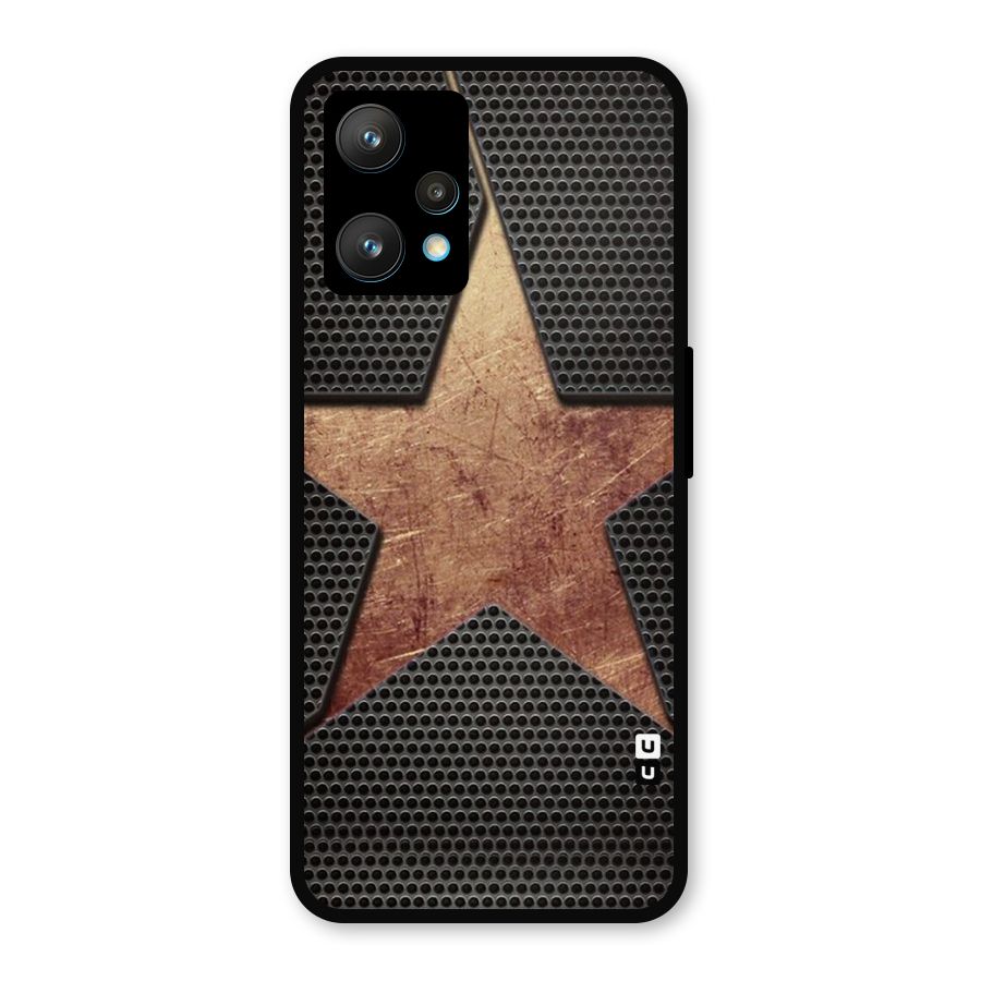Rugged Gold Star Metal Back Case for Realme 9 Pro Plus 5G