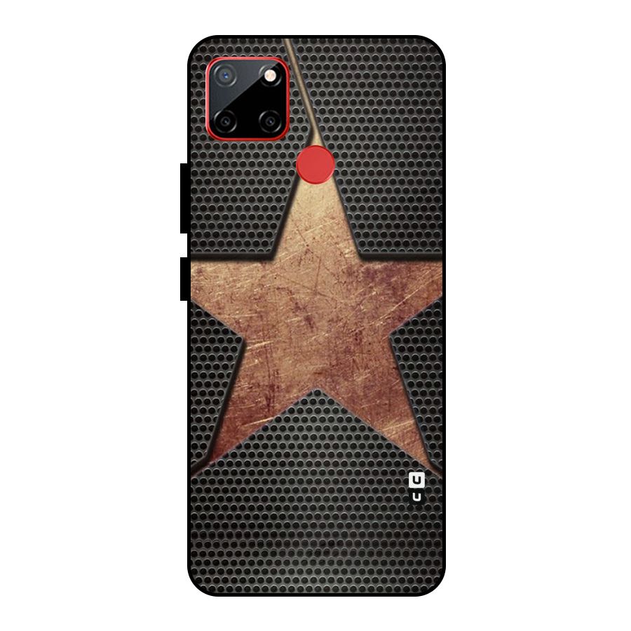 Rugged Gold Star Metal Back Case for Realme C12