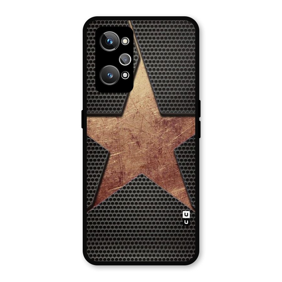 Rugged Gold Star Metal Back Case for Realme GT Neo2