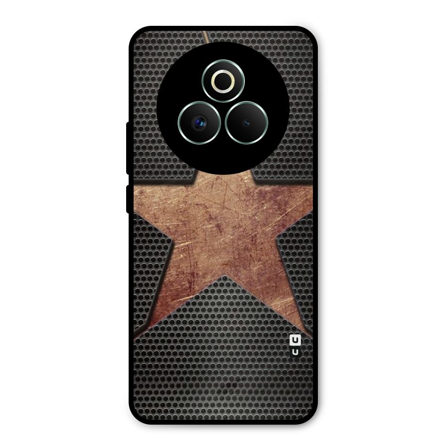 Rugged Gold Star Metal Back Case for Realme P3 Pro