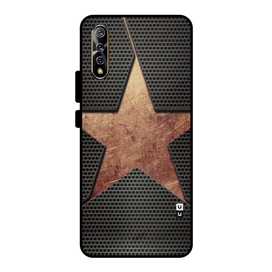 Rugged Gold Star Metal Back Case for Vivo S1