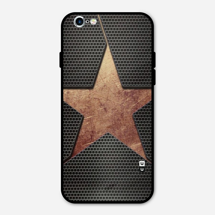 Rugged Gold Star Metal Back Case for iPhone 6 6s