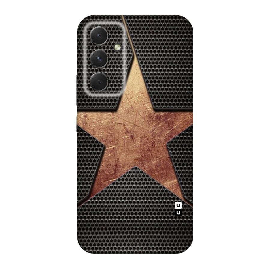 Rugged Gold Star Original Polycarbonate Back Case for Galaxy A54