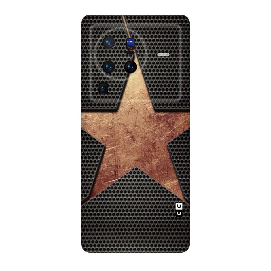 Rugged Gold Star Original Polycarbonate Back Case for Vivo X80