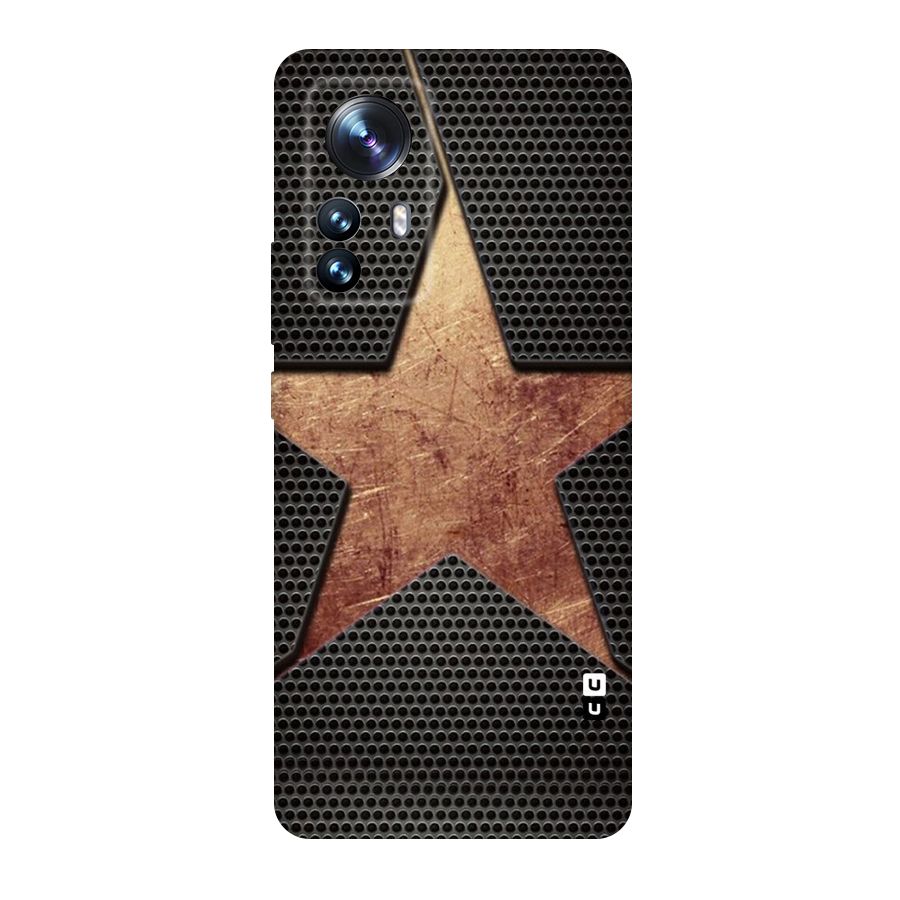 Rugged Gold Star Original Polycarbonate Back Case for Xiaomi 12 Pro