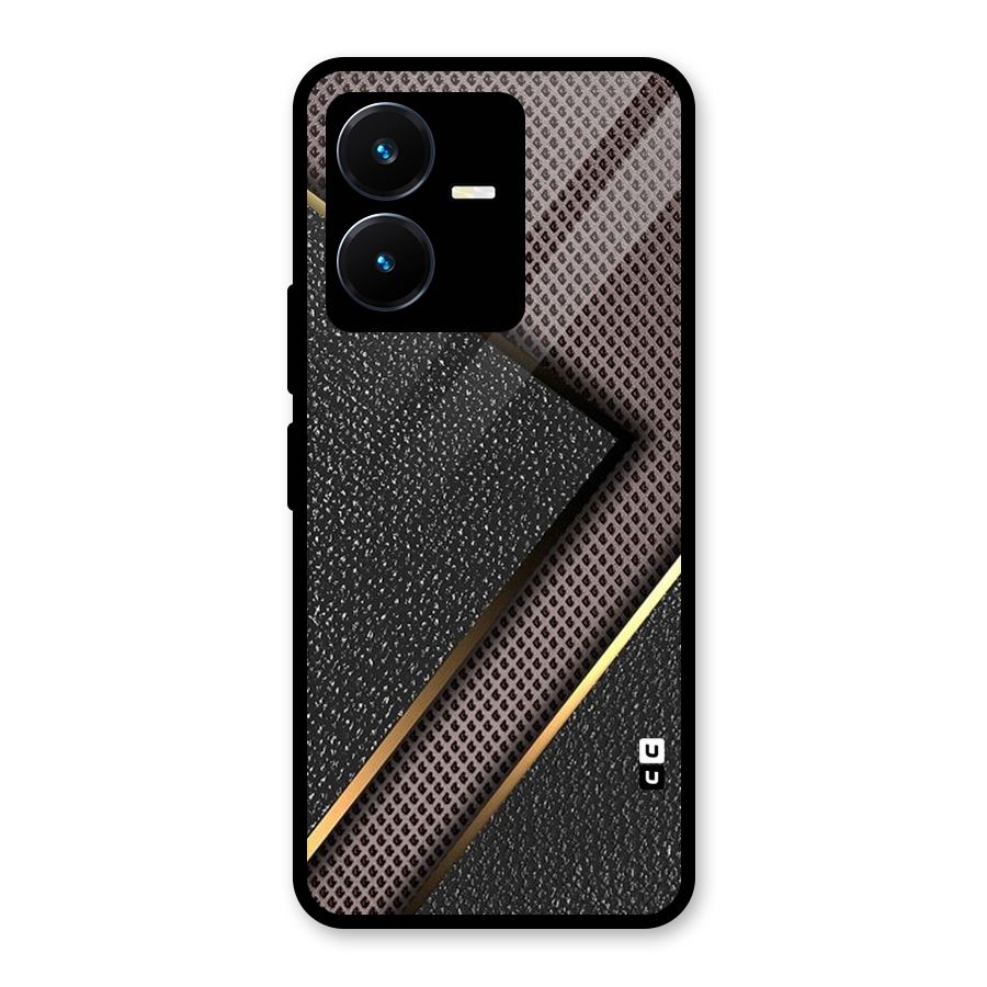 Rugged Polka Design Glass Back Case for Vivo Y22s