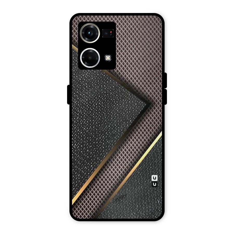 Rugged Polka Design Metal Back Case for Oppo F21 Pro 4G