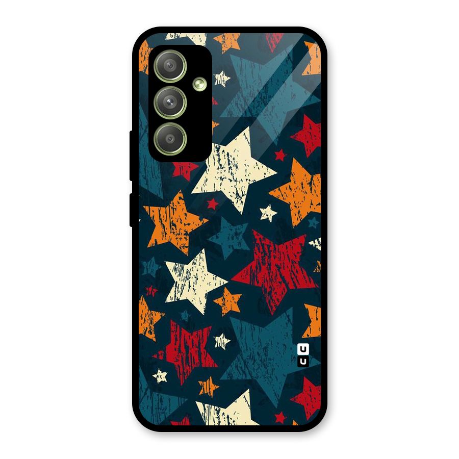 Rugged Star Design Glass Back Case for Galaxy A54