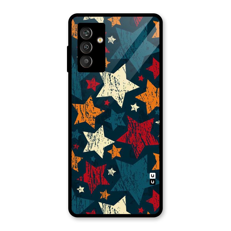 Rugged Star Design Glass Back Case for Galaxy M13