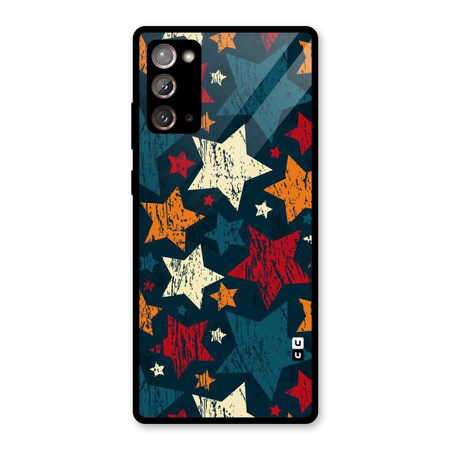 Rugged Star Design Glass Back Case for Galaxy Note 20