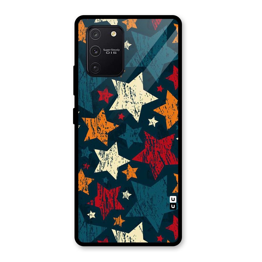 Rugged Star Design Glass Back Case for Galaxy S10 Lite