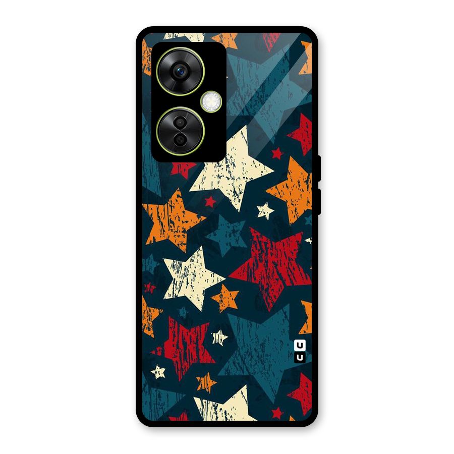 Rugged Star Design Glass Back Case for OnePlus Nord CE 3 Lite
