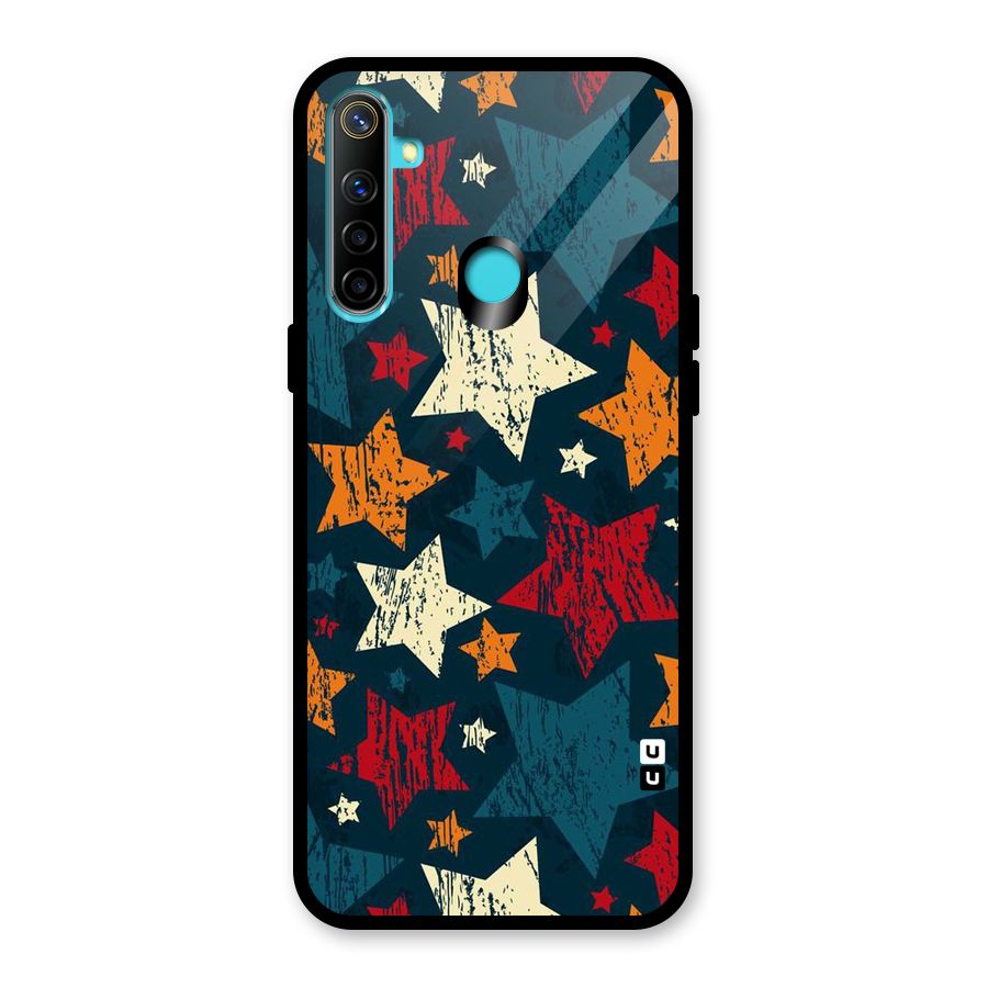 Rugged Star Design Glass Back Case for Realme 5i