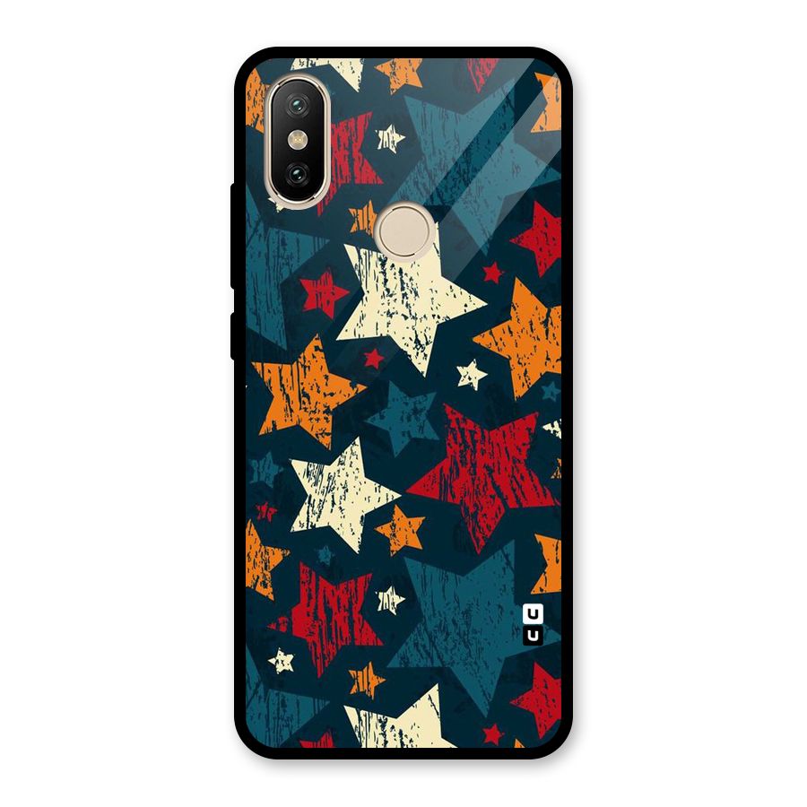 Rugged Star Design Glass Back Case for Redmi A2