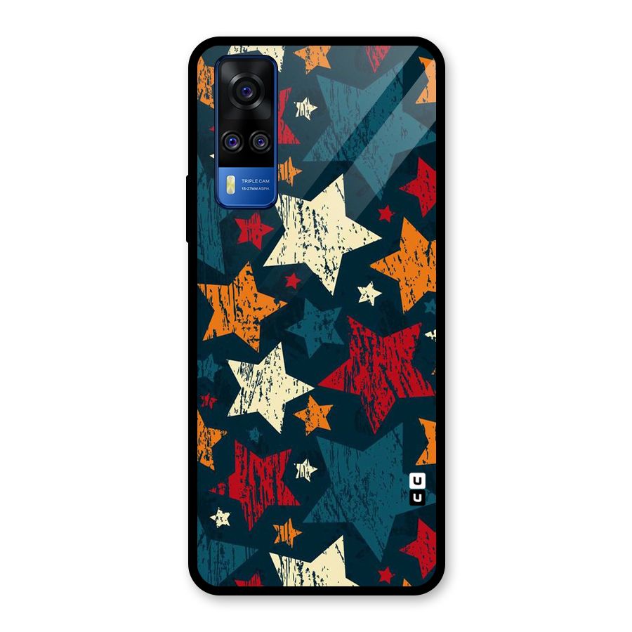 Rugged Star Design Glass Back Case for Vivo Y31