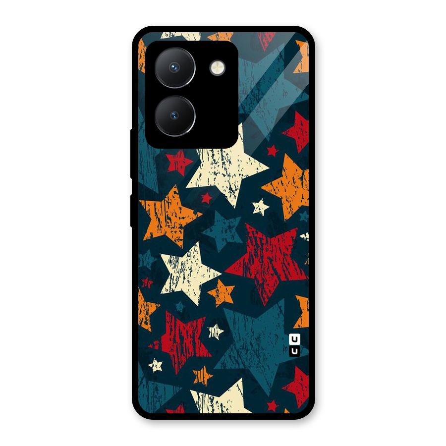 Rugged Star Design Glass Back Case for Vivo Y36