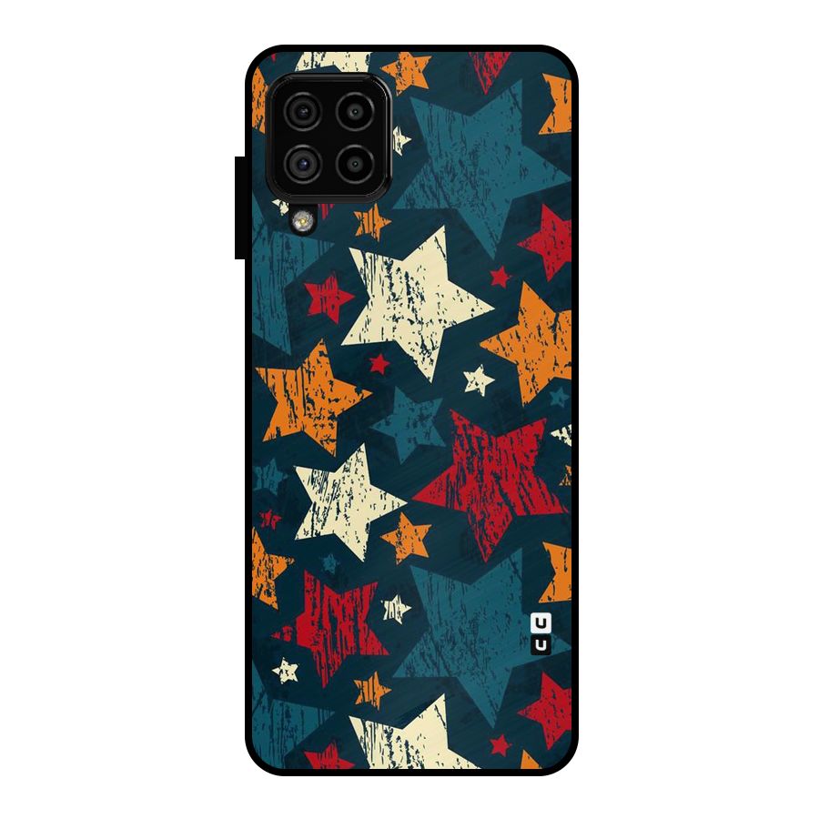 Rugged Star Design Metal Back Case for Galaxy A22 4G