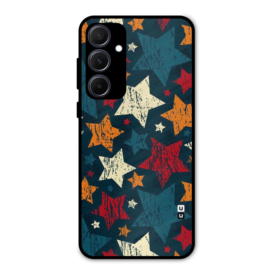 Rugged Star Design Metal Back Case for Galaxy A35