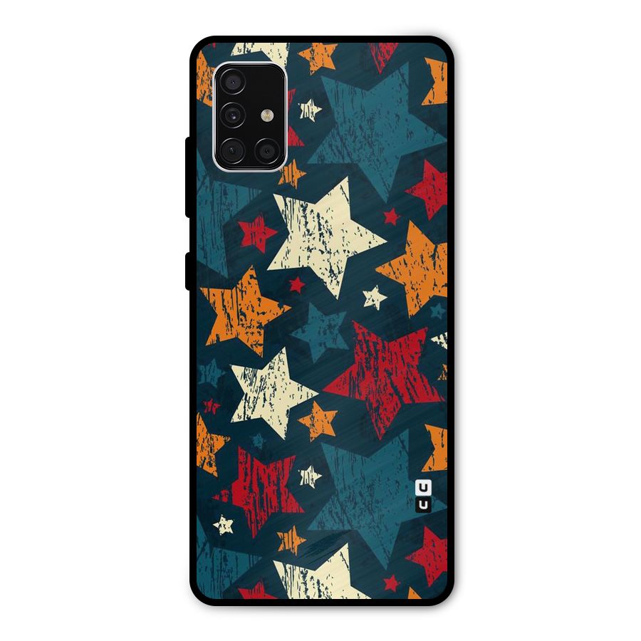 Rugged Star Design Metal Back Case for Galaxy A51
