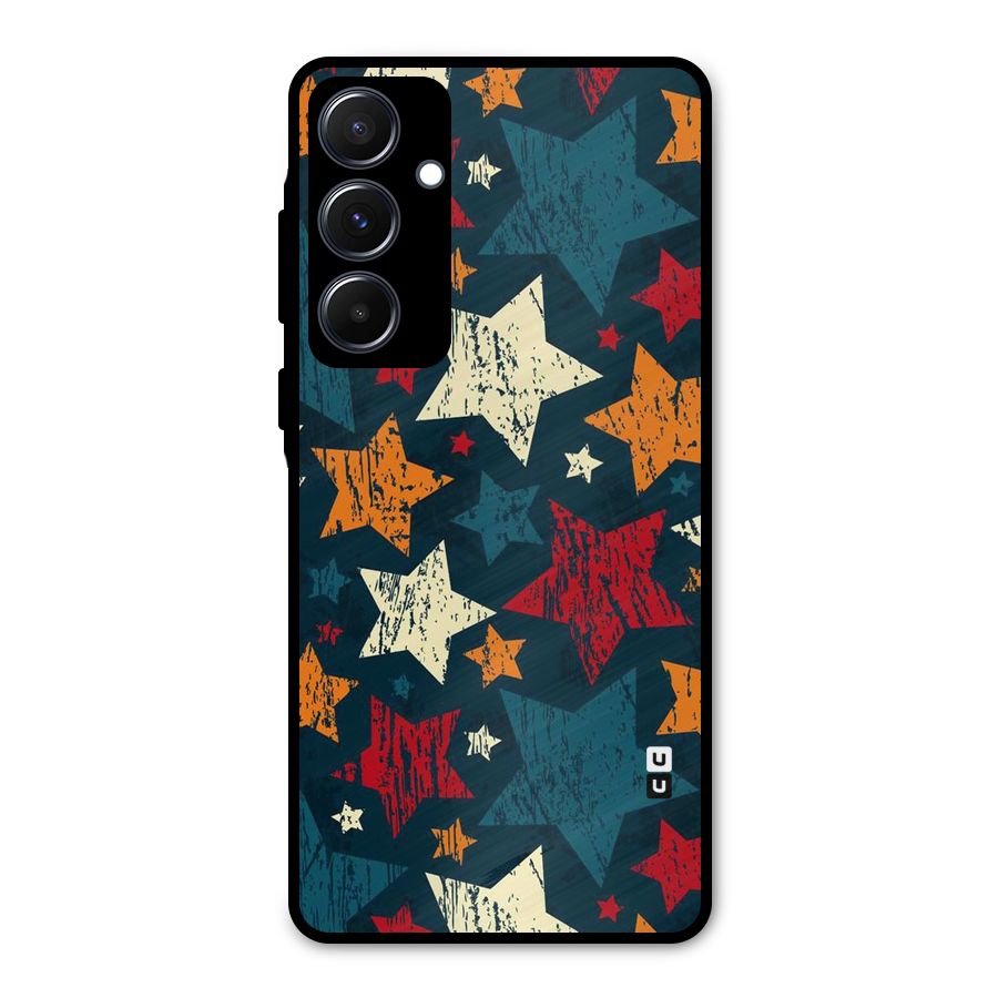 Rugged Star Design Metal Back Case for Galaxy A55