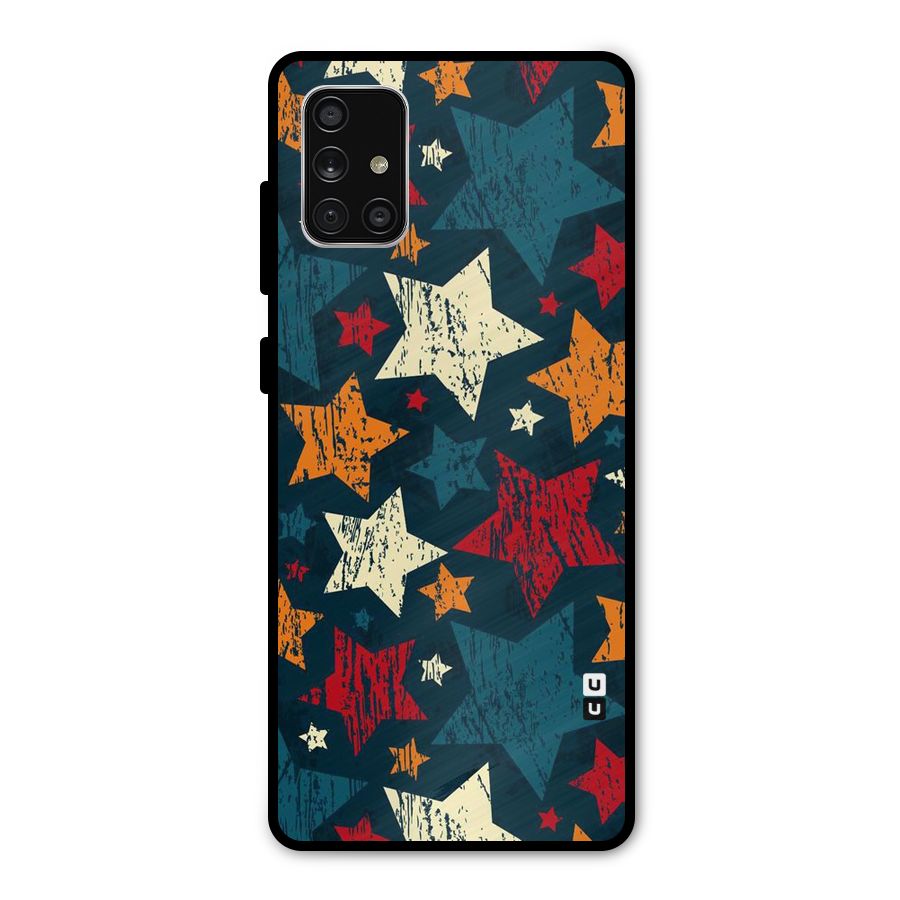 Rugged Star Design Metal Back Case for Galaxy A71