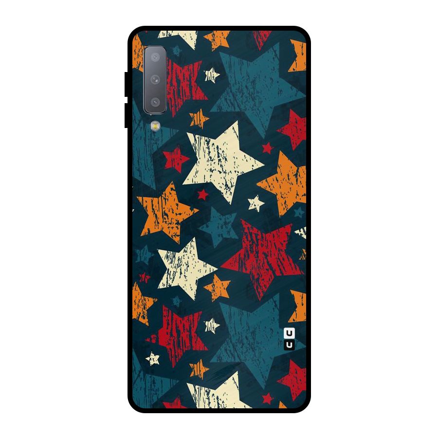 Rugged Star Design Metal Back Case for Galaxy A7 (2018)