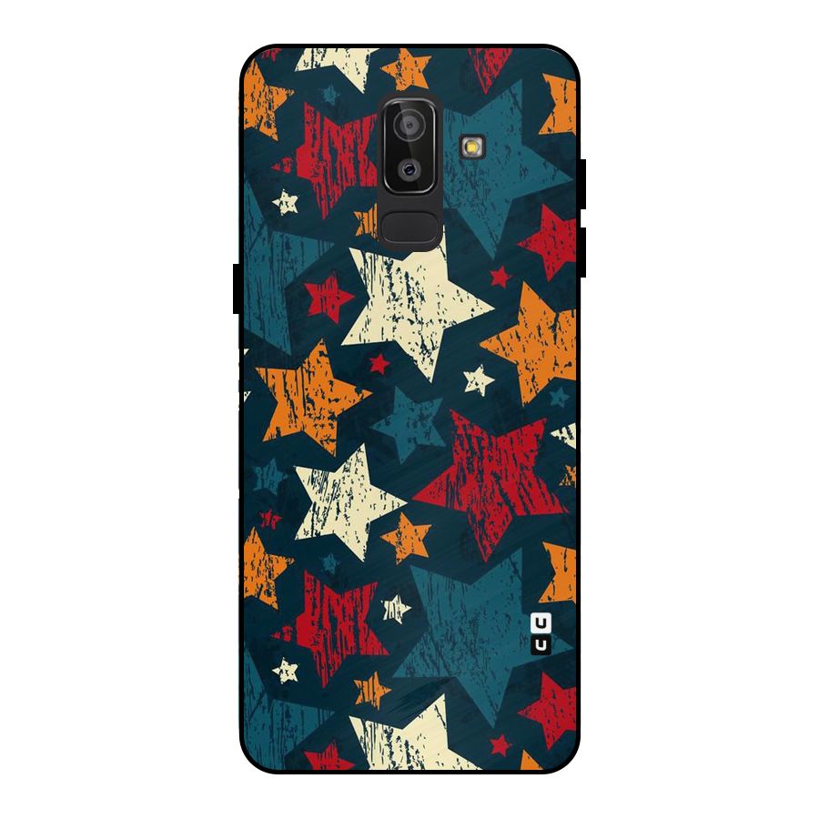 Rugged Star Design Metal Back Case for Galaxy J8