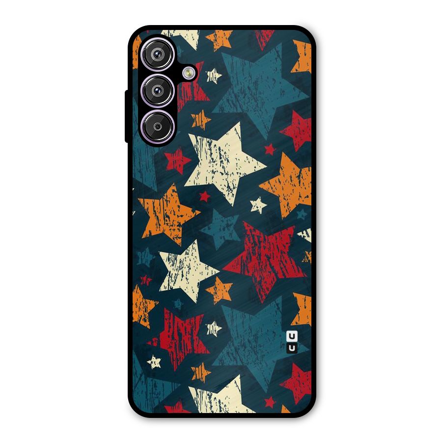 Rugged Star Design Metal Back Case for Galaxy M15