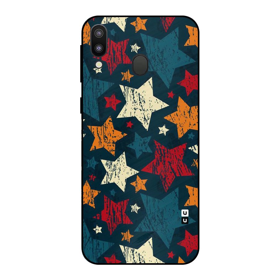Rugged Star Design Metal Back Case for Galaxy M20